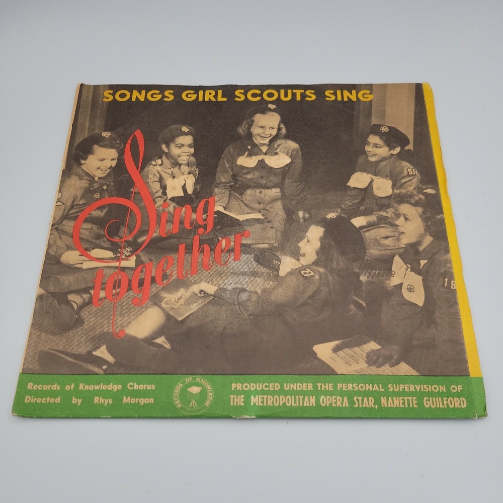 Songs Girl Scouts Sing Together Double 10 Vinyl Record 78 RPM Records Knowledge